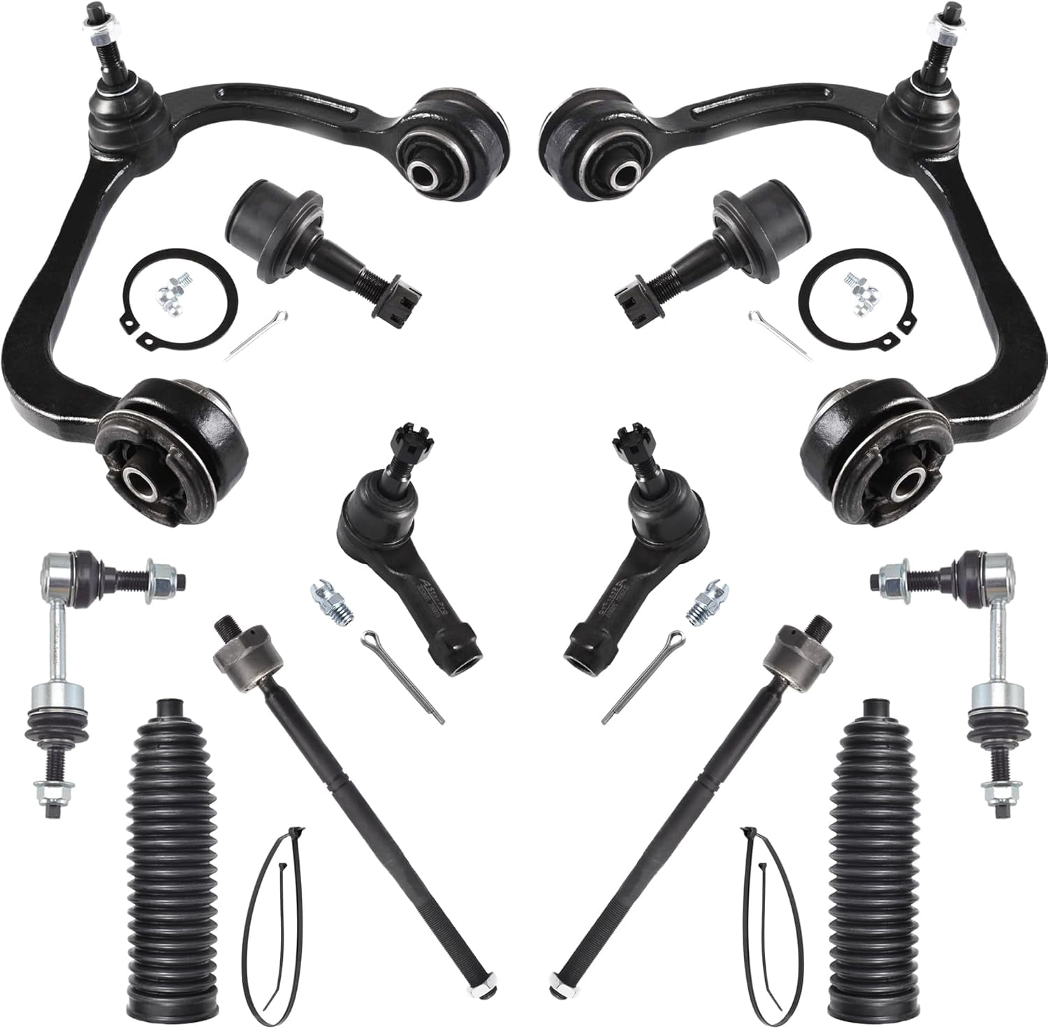 ASTARPRO 2WD 12pcs Front Upper Control Arm and Lower Ball Joint| Sway ...