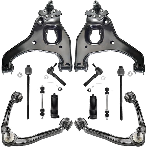ASTARPRO - 12pc Front End Suspension Kit Replacement for RWD Chevy Silverado GMC Sierra 1500 1999-2006, 4 Control Arms w/Ball Joints 2 Sway Bars 4 Tie Rods 2 Boots 2000 2001 2002 2003 2004 2005