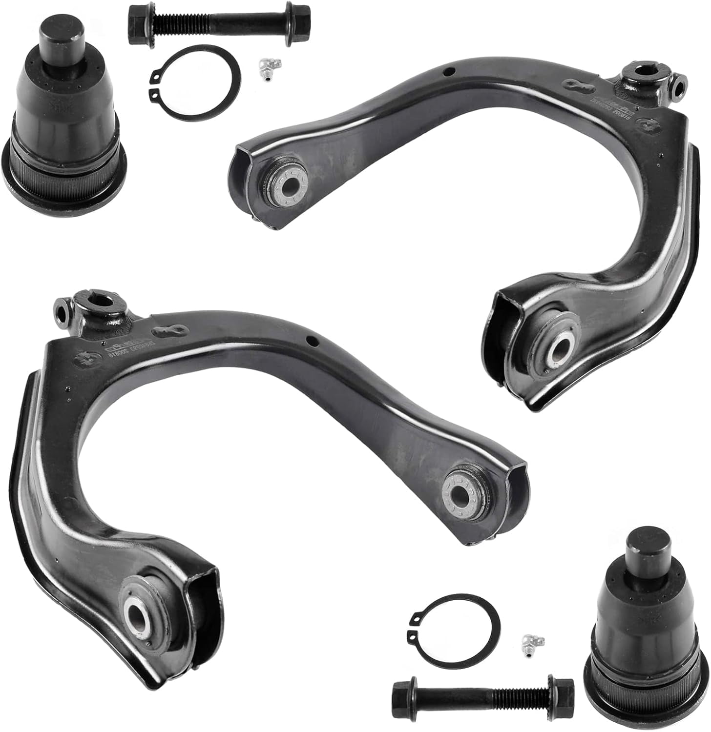 ASTARPRO 4pcs Front Upper Control Arm With Ball Joints Compatible With Buick Rainier Chevy Trailblazer GMC Envoy Oldsmobile Bravada Saab 9-7x