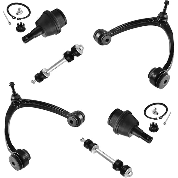 ASTARPRO 6pcs Front Upper Control Arm and Lower Ball Joint and Front Sway Bar Link Compatible with 2007-2016 Chevy Silverado GMC Sierra Yukon XL 1500 Tahoe Avalanche Escalade ESV EXT