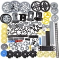 thumbnail image 1 of ASTEM 100+PCS Technic Gears and Axles Compatible with Lego Technic-Sets,Gears-Rack (Gears-Pins-Axles Differential New) for Car Building Brick Accessories Pieces Sets (Random Color), 1 of 5