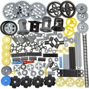 ASTEM 100+PCS Technic Gears and Axles Compatible with Lego Technic-Sets,Gears-Rack Gears-Pins-Axles Differential New for Car Building Brick Accessories Pieces Sets Random Color
