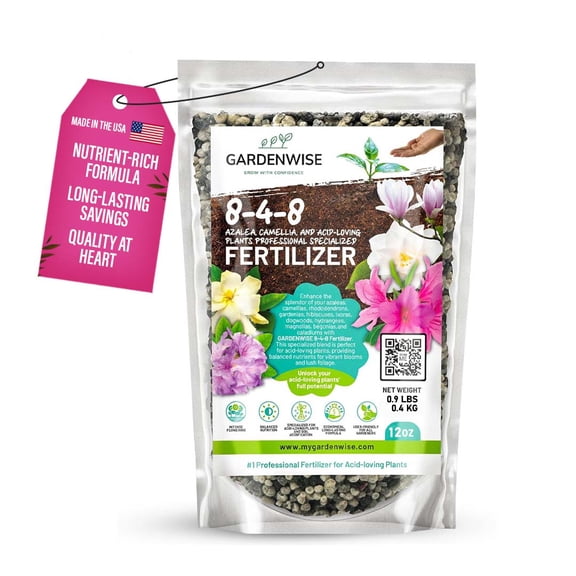 ASTEVORA 8-4-8 Acidic Fertilizer for Azaleas, Camellias (Camelia), Hydrangeas, Blueberries, Gardenias, Magnolia Trees, Evergreens, and Rhododendrons - Ideal Iron-Rich Plant Food (1/2 Quart)