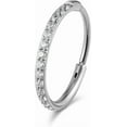 thumbnail image 1 of ASTM F136 Titanium 20g Piercing Jewelry Hoop 6mm 8mm 10mm 12mm for Forward Helix, Helix, Tragus, Rook, Conch, Lobe, 1 of 7