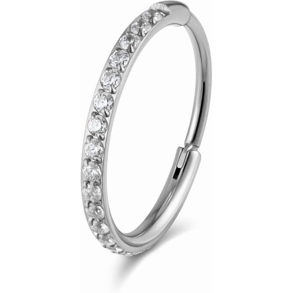 ASTM F136 Titanium 20g Piercing Jewelry Hoop 6mm 8mm 10mm 12mm for Forward Helix, Helix, Tragus, Rook, Conch, Lobe