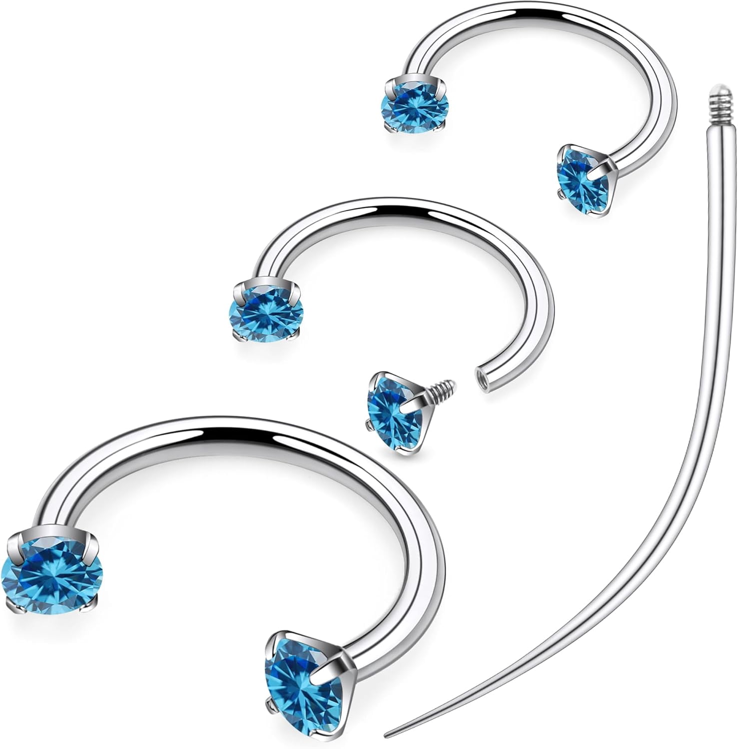 OUFER Body Piercing Anneau de nez en forme de fer à