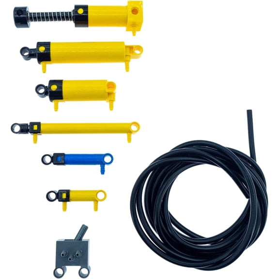 ASTM Pneumatic-Parts Compatible with Lego Technic Interlocking Block Building Sets, 8 Pieces