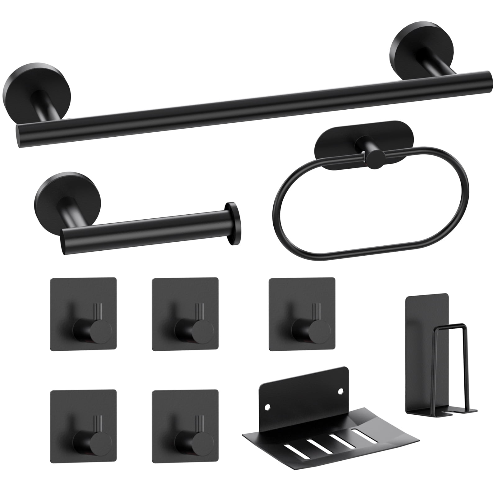 ASTOFLI 10Pieces Bathroom Hardware Set, Stainless Steel Matte Black