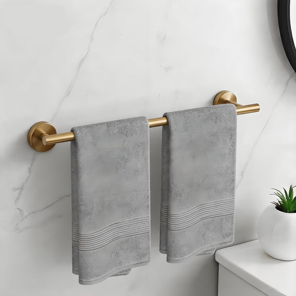 ASTOTSELL Modern Home Decor Bathroom Rust Resistant Wall Mounted Towel Bars with Hardware Accessories - Brushed Gold