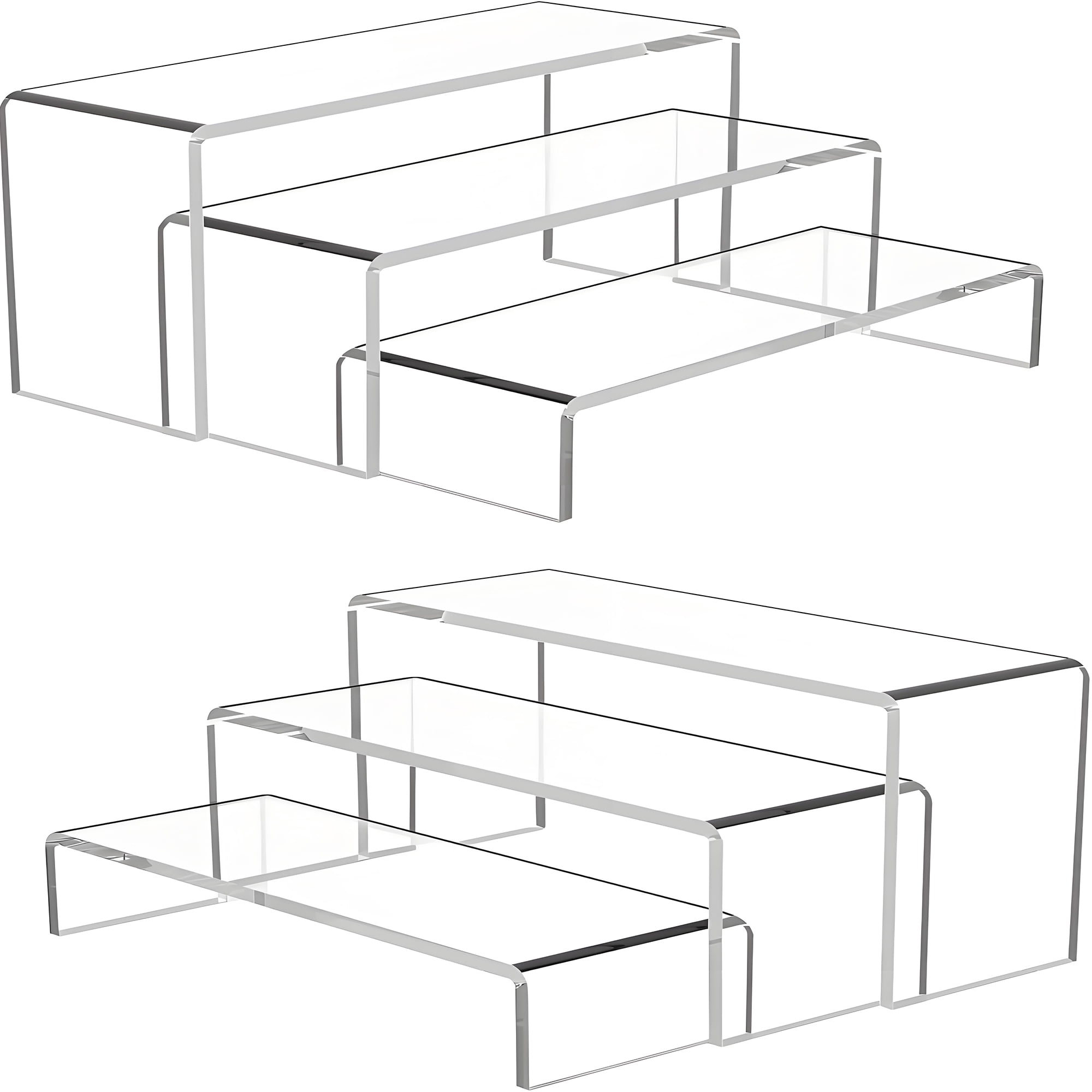 Show Risers ASTOTSELL Acrylic U-Shaped Display Risers, 2 Set - 6 Pack Clear Display ...