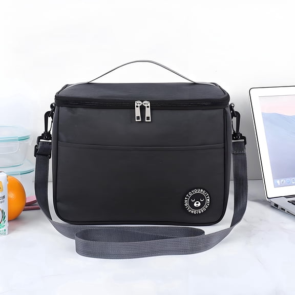 ASTOTSELL Adjustable Shoulder Strap Oxford Fabric Reusable Lunch Bags - Black
