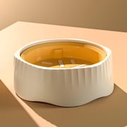 ASTOTSELL Feeder Slow Bowl   Slows Fast Eaters, Can Aid Digestion, Holds 2 Cups Dry or Wet Food, Non-Slip, No BPA, Small to Medium Dogs & Cats - Creamy White