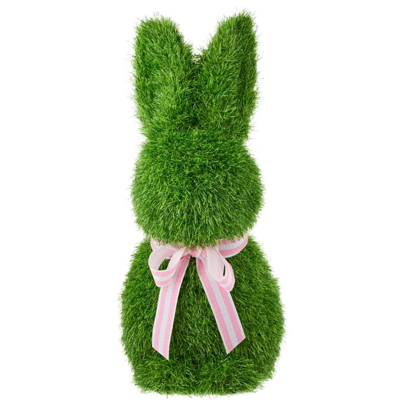 Faux Grass Sitting Bunny Tabletop Decoration, Green, 24.5", Easter by Way To Celebrate