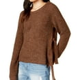 thumbnail image 1 of ASTR The Label Womens Lexie Knit Sweater, Brown, Small, 1 of 2