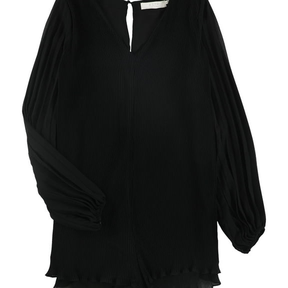 ASTR The Label Womens Roseanne Pleated Romper Jumpsuit, Black, Small