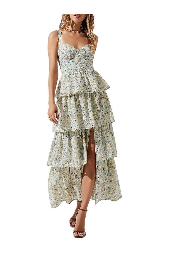 Womens Eyelet Maxi Sundress