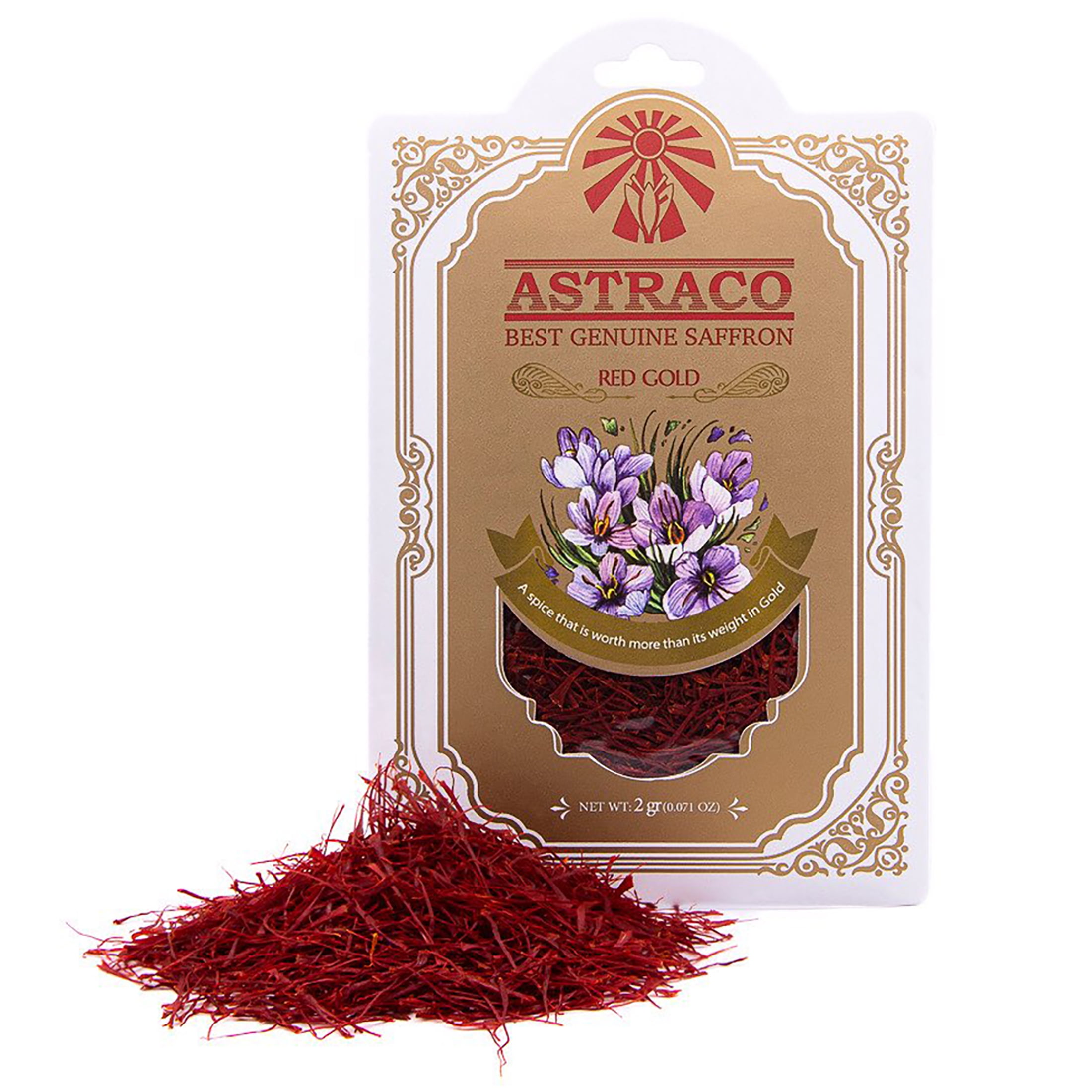 ASTRACO Premium Pure Saffron Threads - 2 Grams (0.071 Oz) - 100% All ...