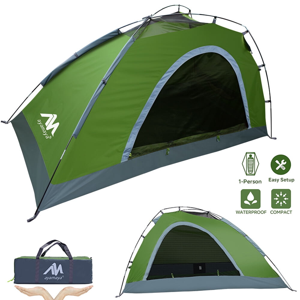 ASTRAEA 1 Person Backpacking Tents, Easy Setup Camping Tent with Skylight & Waterproof Rainfly & Ground Vents Lightweight for Camping Travel