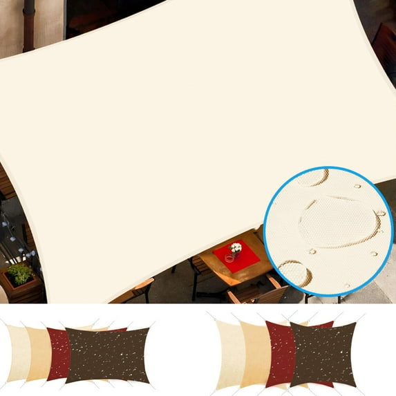 ASTRAEA 16'x16' Waterproof Sun Shade Sails, Square Canopy Effectively 95% UV Block for Outdoor Activies Backyard Patio, Cream