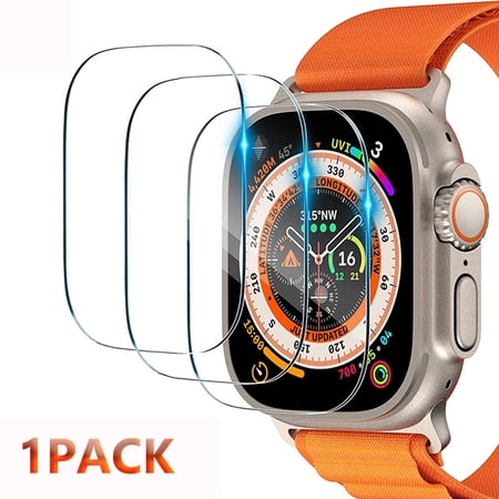 ASTRAEA 1Pack Screen Protector for Apple Watch Ultra 3/Ultra 2/Ultra Screen Protector 49mm, Full Coverage Tempered Glass Film Anti-Scratch HD Clear for iWatch Ultra