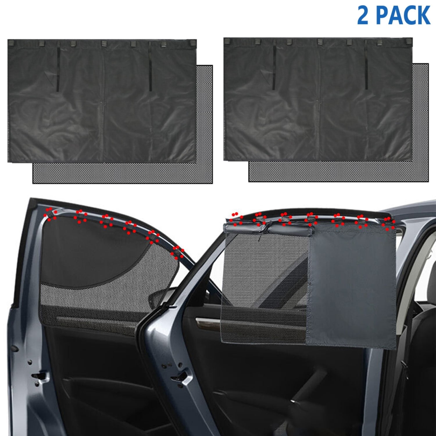 ASTRAEA 2 PCS Magnetic Car Window Sun Shade for Baby, Dual-Layer Mesh ...