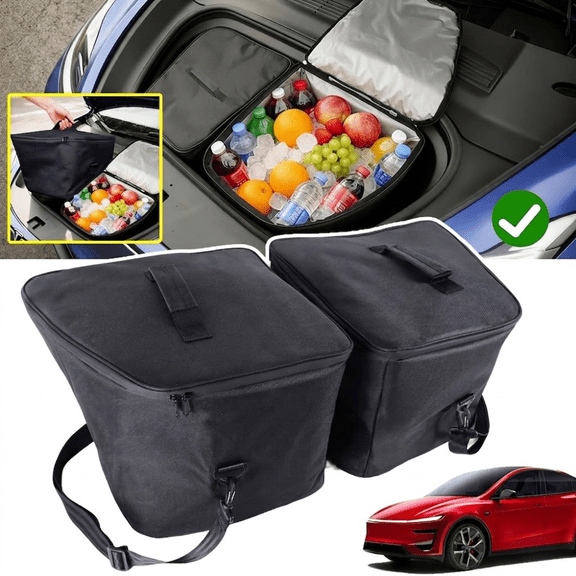 ASTRAEA 2PCS For Tesla Model Y Frunk Cooler Bag Front Trunk Leakproof Insulation Organizer