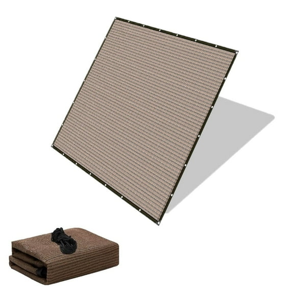 ASTRAEA 90% Sun Shade Cloth with Grommets, 6'X 8' Durable Mesh Privacy Screen Sun Shade Sail for Patio Outdoor Garden Backyard, Mocha