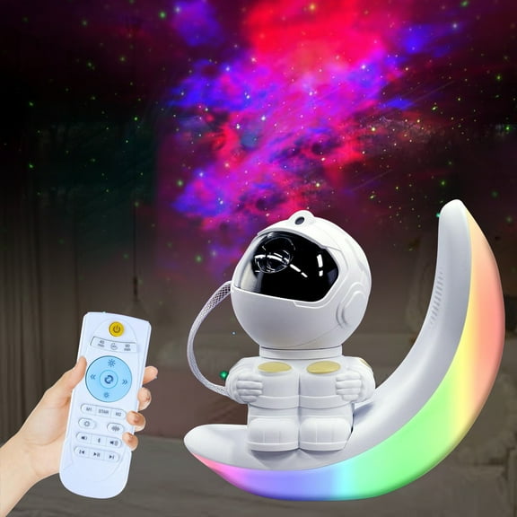 ASTRAEA Astronaut Galaxy Projector Star Light, Nebula Spaceman Projector with Music Speaker, Moon Amnient Night Light, Halloween Christmas Gifts for Kids Bedroom Decor
