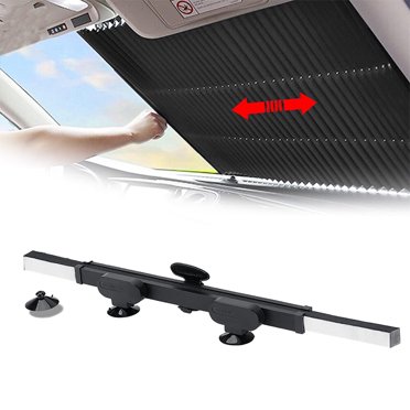 Retractable Windshield Sunshade – Front & Rear Window – Universal Fit