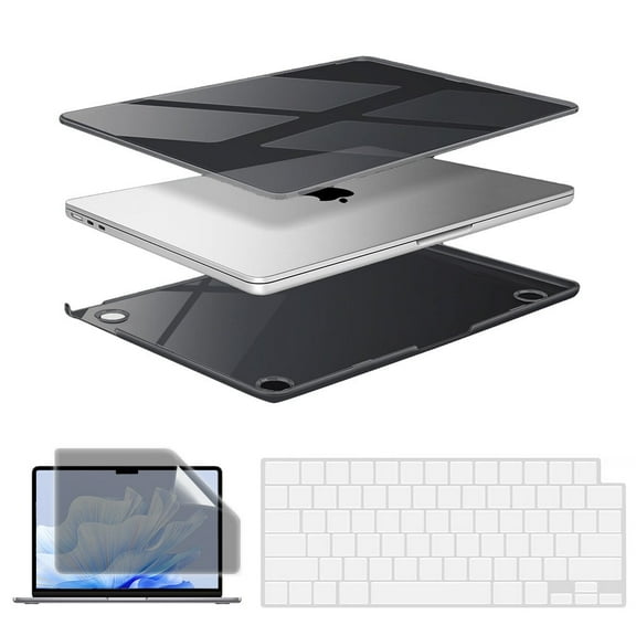 ASTRAEA Compatible with MacBook 13 inch Case 2025-2022 Release M4 M3 M2 A3240 A3113 A2681, Laptop Plastic Hard Shell Case + Keyboard Cover + Screen Protector, Crystal Black