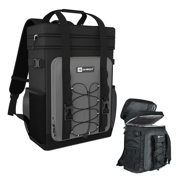 ASTRAEA Cooler Backpack, 40 Cans Large Waterproof Insulated Backpack Cooler with Multiple Pockets for Camping Picnic BBQ, Black