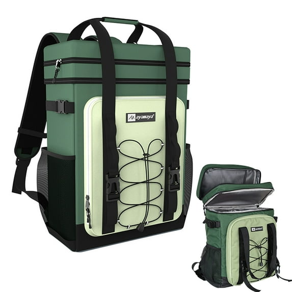 ASTRAEA Cooler Backpack, 40 Cans Large Waterproof Insulated Backpack Cooler with Multiple Pockets for Camping Picnic BBQ, Green