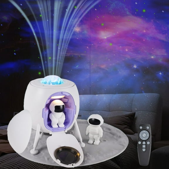 ASTRAEA Lander Astronaut Projector Night Light, Built-in Speaker LED Planetarium Spaceman Lamp, Halloween Christmas Gifts for Kids Bedroom Decor
