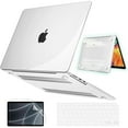 thumbnail image 1 of ASTRAEA For MacBook Air 13.6 inch Case 2025-2022 Release M4 A3240 M3 A3113 M2 A2681, Plastic Hard Shell & Screen Film & Keyboard Cover for MacBook Air 13.6", Clear, 1 of 10