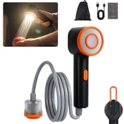ASTRAEA Portable Shower for Camping, Rechargeable Outdoor Camp Shower Pump Kit with Light for Travel, Pet Bathing, Car Washing, Watering Plants