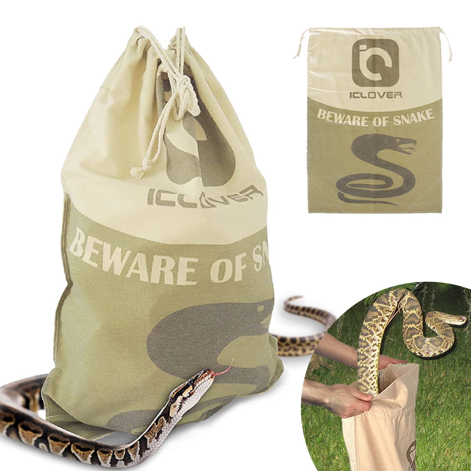 ASTRAEA Snake Reptile Bag with Drawstring, 20 x 28 Inch Heavy Duty