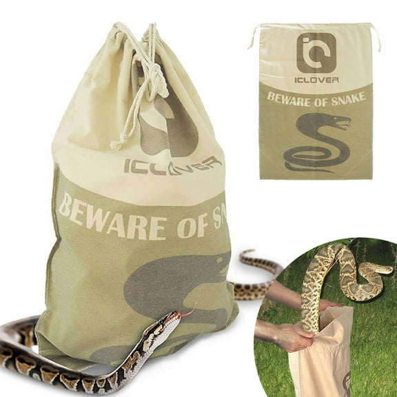 ASTRAEA Snake Reptile Bag with Drawstring, 20 x 28 Inch Heavy Duty Snake Hunting Sack Pouch with Sewn Bottom Corners for Moving Transporting Capturing Rattlesnakes Reptiles
