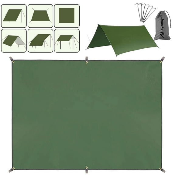 ASTRAEA Waterproof Tent Footprint, Large Size PU Tent Ground Cloth for 2-8 Person Family Camping Hiking Picnic - 6x7FT