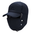 thumbnail image 1 of ASTRAEA Winter Trapper Hat, Windproof Warm Snow Hat with Ear Flaps & Mask for Men Women Skiing Hunting Fishing, Blue, 1 of 8