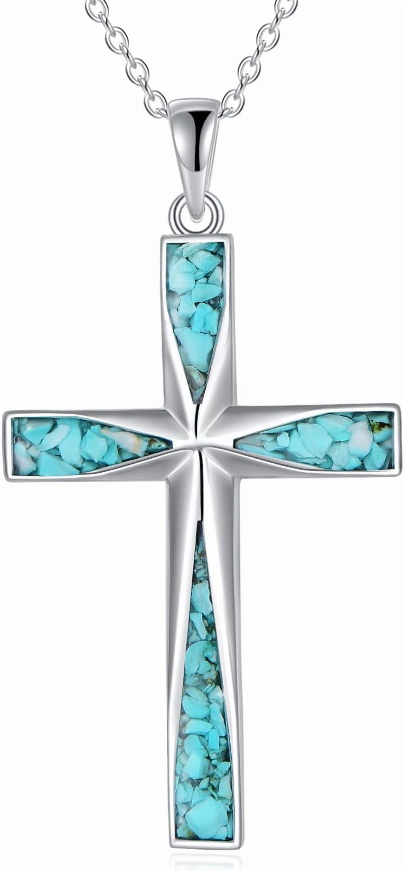 ASTRKIP Religious Cross Pendant Necklace Sterling Silver Origami Cross ...