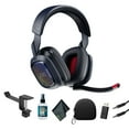 thumbnail image 1 of ASTRO Gaming A30 Wireless Gaming Headset for PS5, PS4, Nintendo Switch, PC, Android, Bluetooth, 3D Audio Compatible, Detachable Boom Microphone Bundle with Headphones Holder+More (Blue), 1 of 8