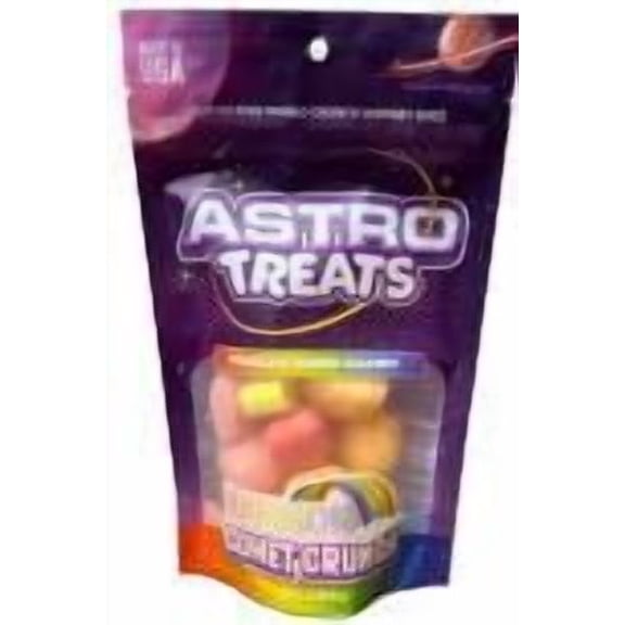 ASTRO TREATS FREEZE DRIED MINI RAINBOW COMET CRUNCH (2 Oz. Pack of 1.)
