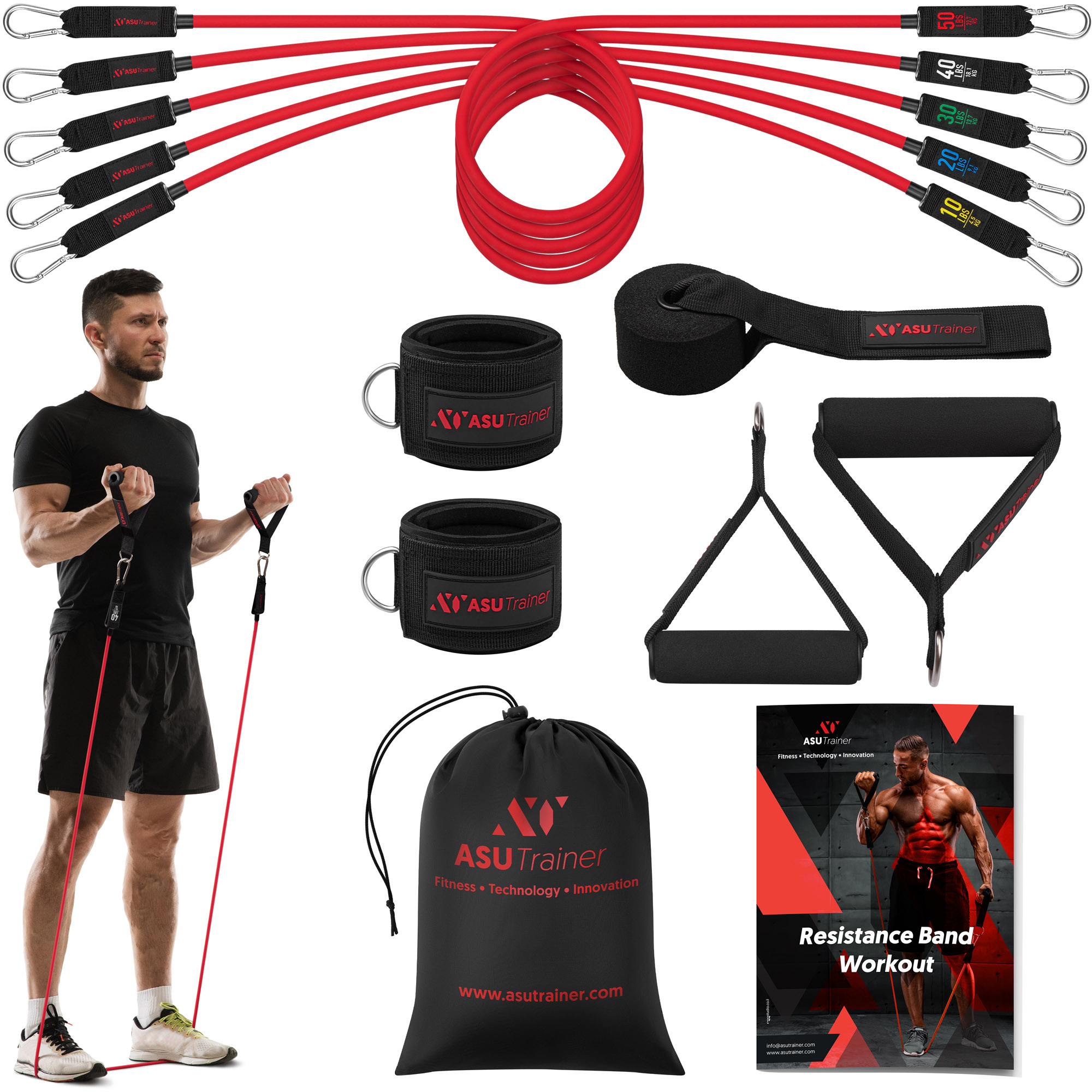 Lifeline Pro Resistance Training Kit with Resistance Cables, Handles
