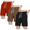 thumbnail image 1 of ASUDESIRE 3 Pack Men's Shorts Waffle Textured Casual Shorts with Pockets Drawstring Elastic Waistband, 1 of 7
