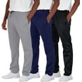 thumbnail image 1 of ASUDESIRE 3 Pack Men's Sweatpants Open Bottom Active Athletic Casual Pants Jogger Running Workout Gym Pants with Pockets, 1 of 6