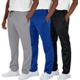 thumbnail image 1 of ASUDESIRE 3 Pack Men's Sweatpants Open Bottom Active Athletic Casual Pants Jogger Running Workout Gym Pants with Pockets, 1 of 6
