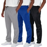 ASUDESIRE 3 Pack Men's Sweatpants Open Bottom Active Athletic Casual Pants Jogger Running Workout Gym Pants with Pockets