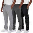 thumbnail image 1 of ASUDESIRE 3 Pack Men's Sweatpants Open Bottom Active Athletic Casual Pants Jogger Running Workout Gym Pants with Pockets, 1 of 6