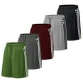 thumbnail image 1 of ASUDESIRE 5 Pack Athletic Shorts for Men with Pockets and Elastic Waistband Quick Dry Activewear Workout Gym Basketball Shorts 8" Inseam, 1 of 7