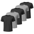 thumbnail image 1 of ASUDESIRE 5 Pack Men's Activewear T-Shirts Quick Dry Mesh Workout Shirts Gym Athletic Short Sleeve Crew Neck T-Shirts Moisture Wicking, 1 of 6